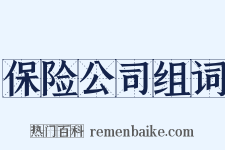 保险公司组词是什么意思的图片